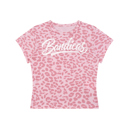 Women’s Leopard Print Crop T-Shirt