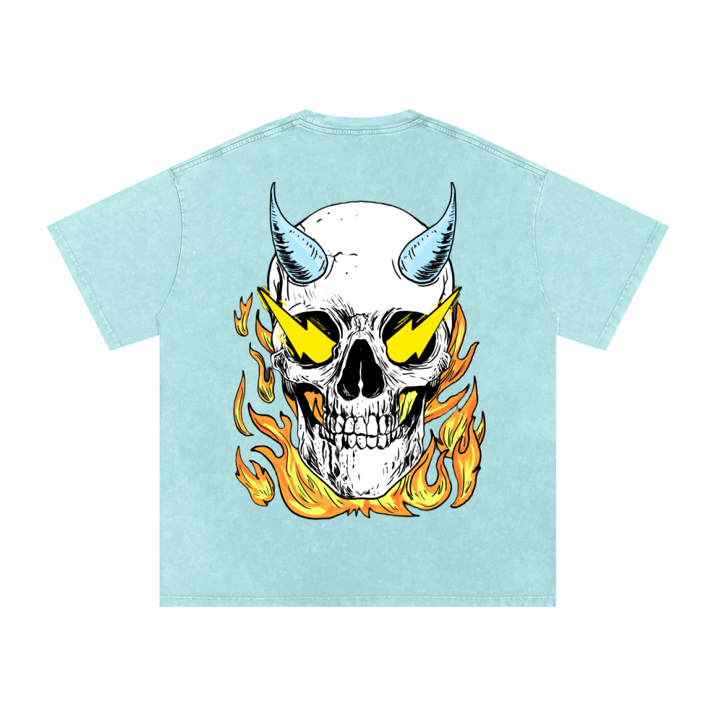 Snow Washed Oversized Cotton T-Shirt