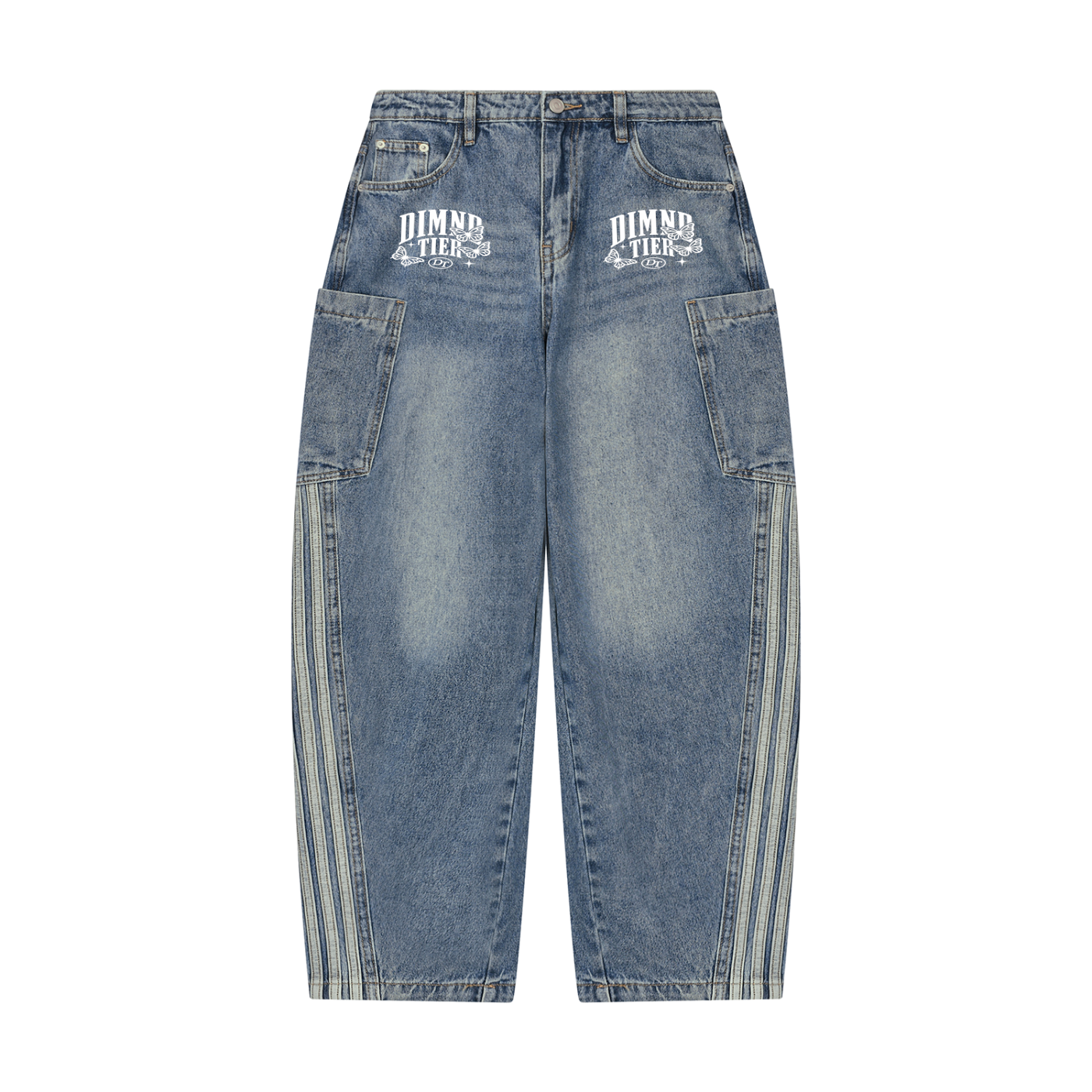Women's Vintage Wash Barrel Leg Jeans