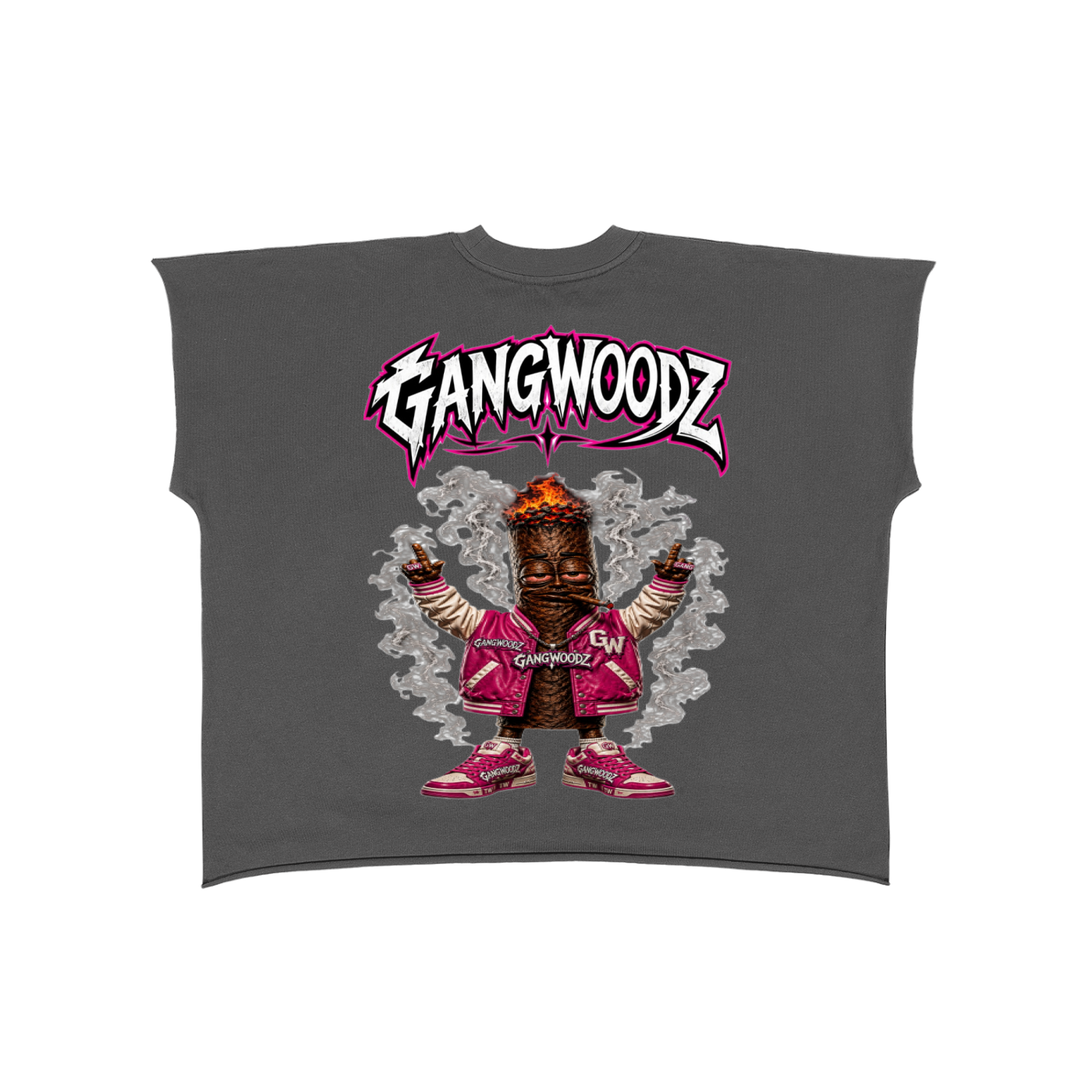 Raw Edge Boxy Non-Shrink T-Shirt