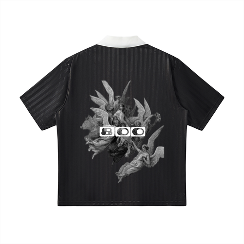 Dimnd tier Collar Striped Soccer Jersey