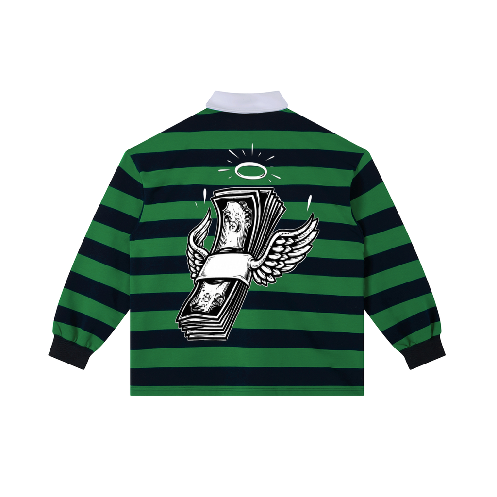 Color Block Stripe Polo Shirt