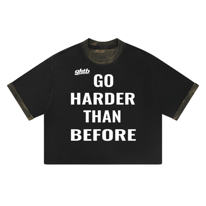 Unisex Mineral Washed Boxy Panel T-Shirt