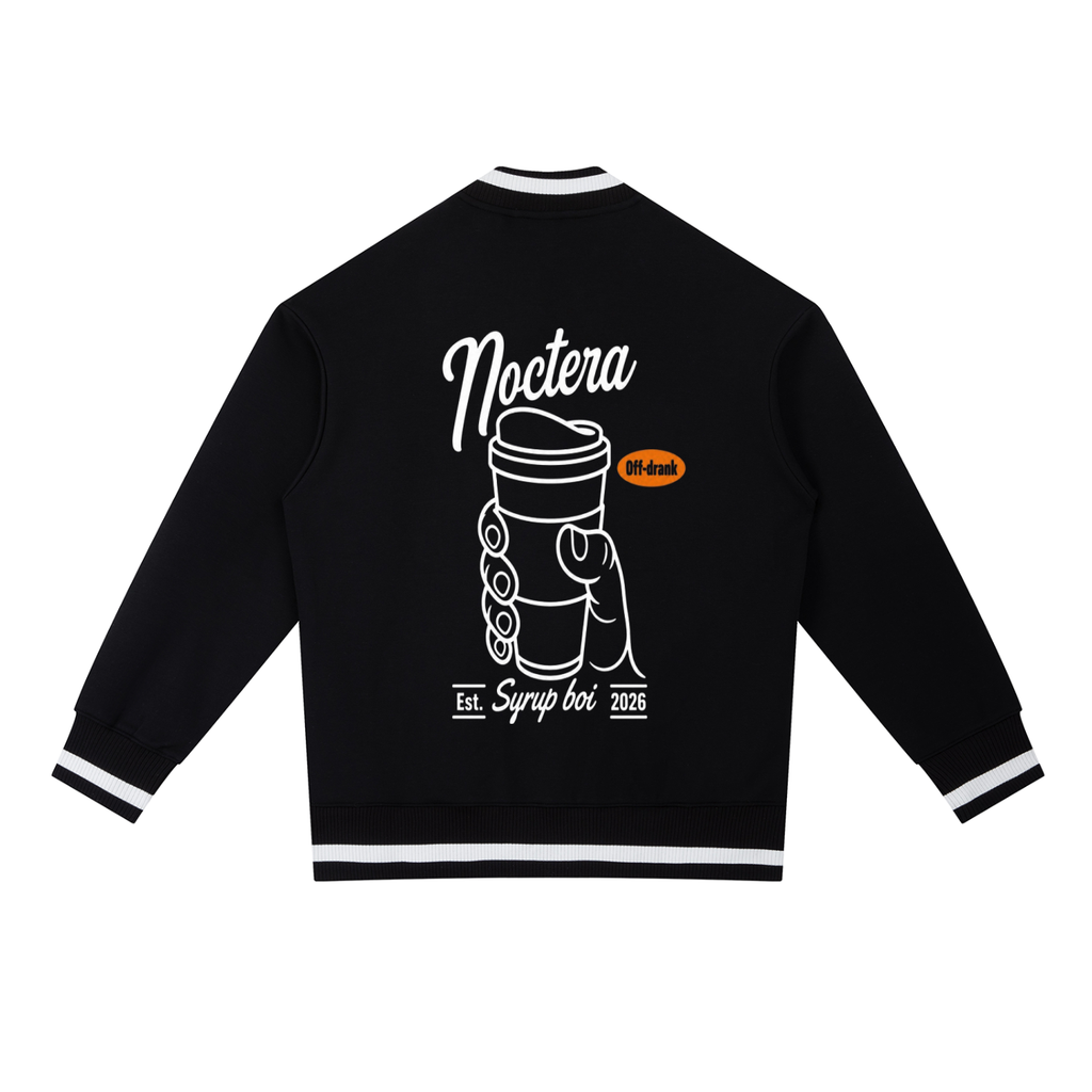 Contrast Piping Zip Bomber Jacket