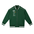 Contrast Piping Zip Bomber Jacket