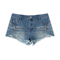 Women's Vintage Wash Raw Hem Denim Shorts