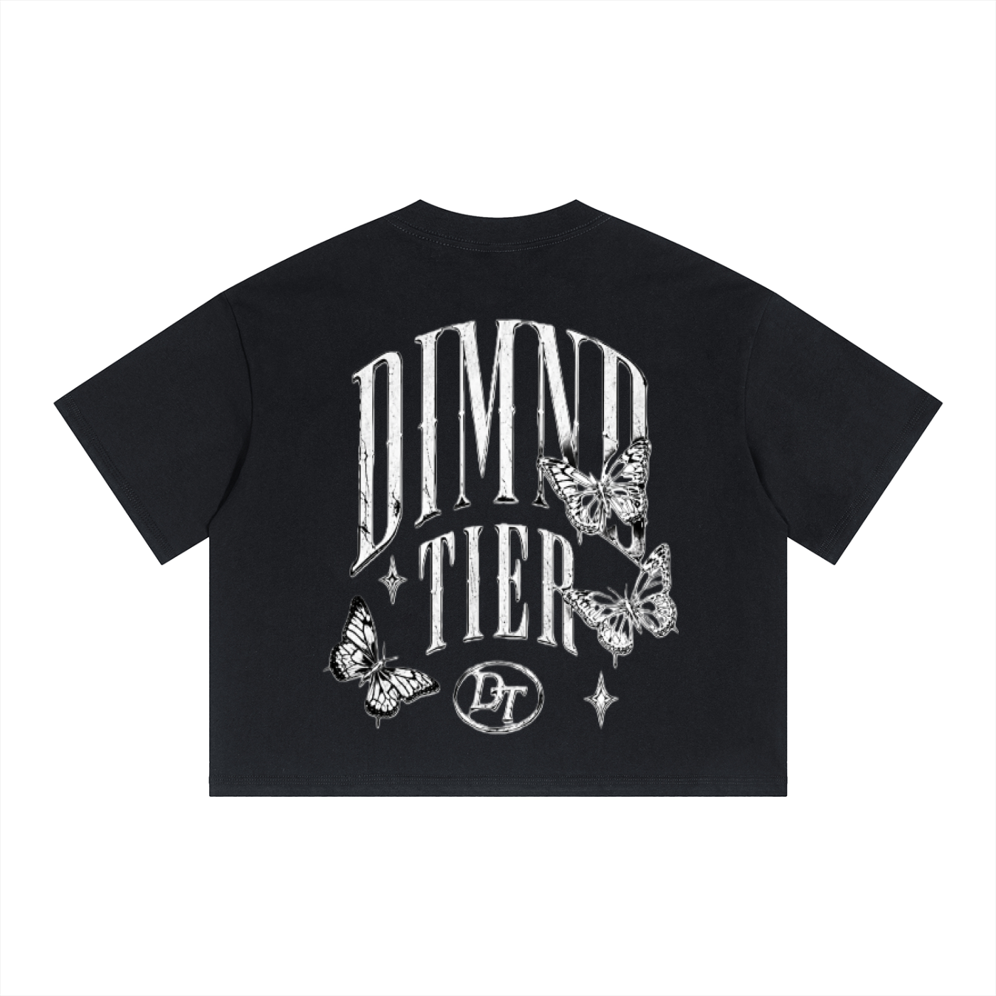 Unisex Boxy Drop Shoulder Crop T-Shirt
