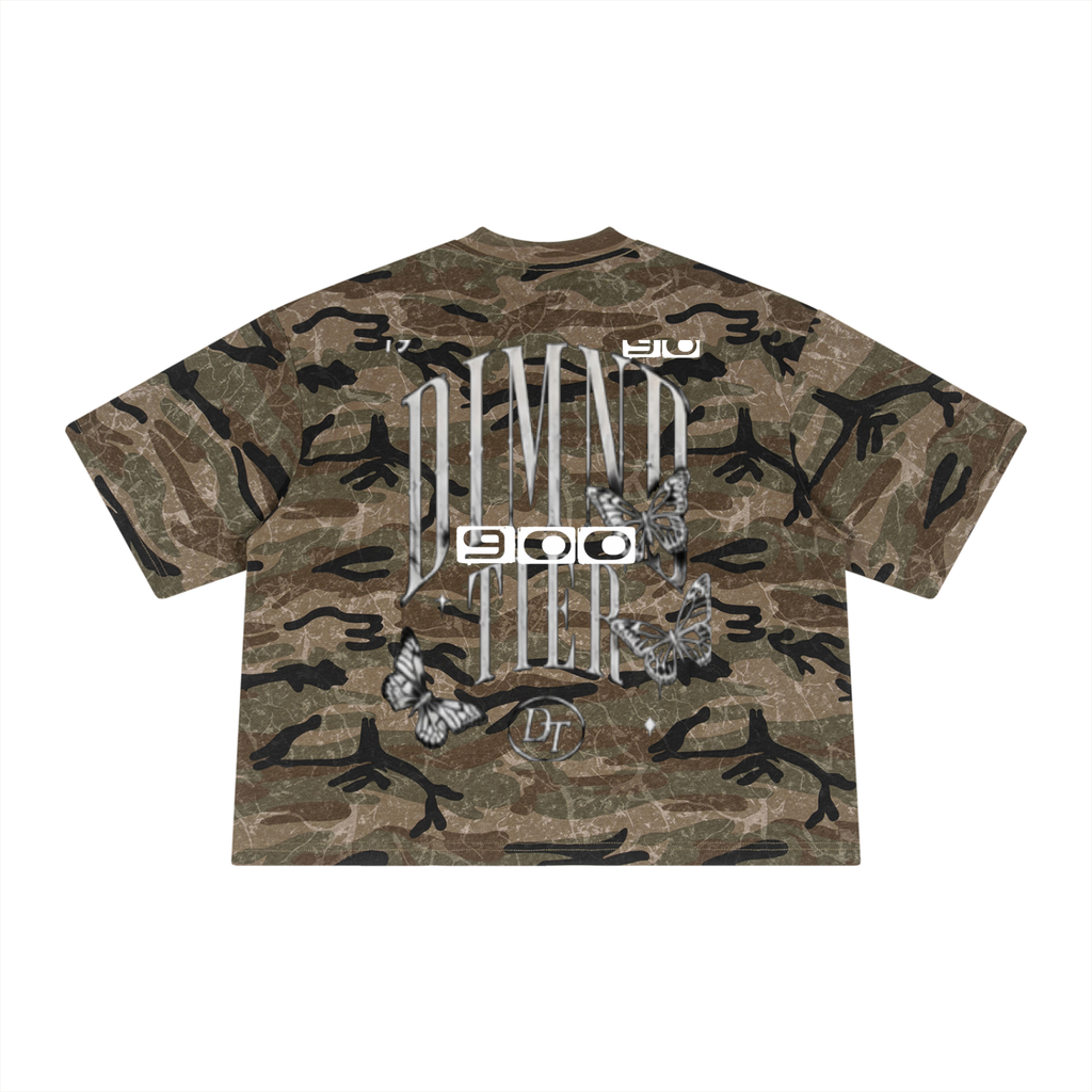 Unisex Boxy Camo Print T-Shirt