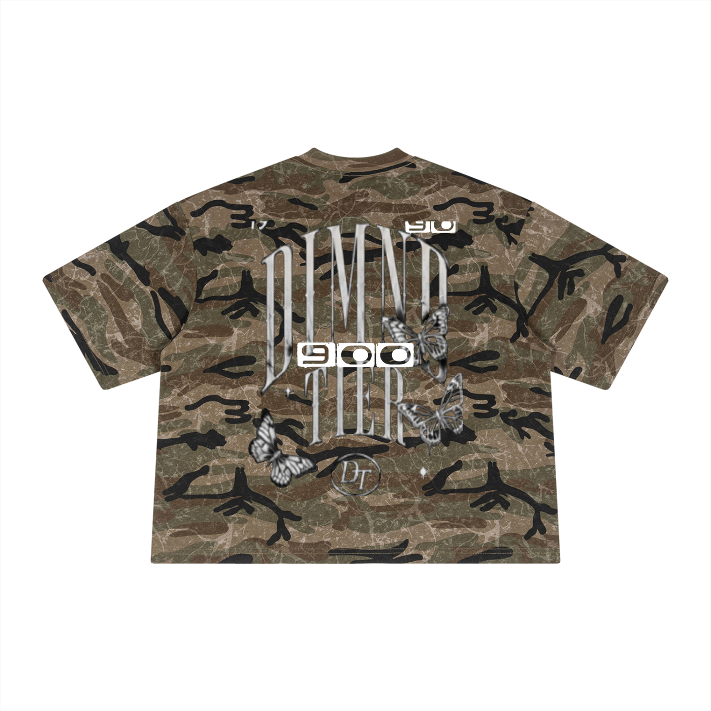 Unisex Boxy Camo Print T-Shirt