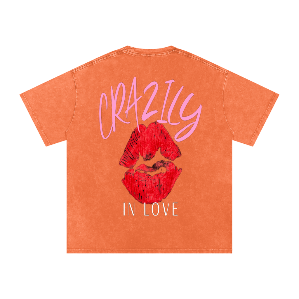 Snow Washed Oversized Cotton T-Shirt