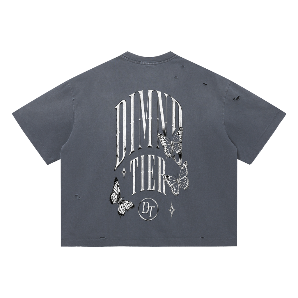 Vintage Washed Distressed Boxy Oversized T-Shirt