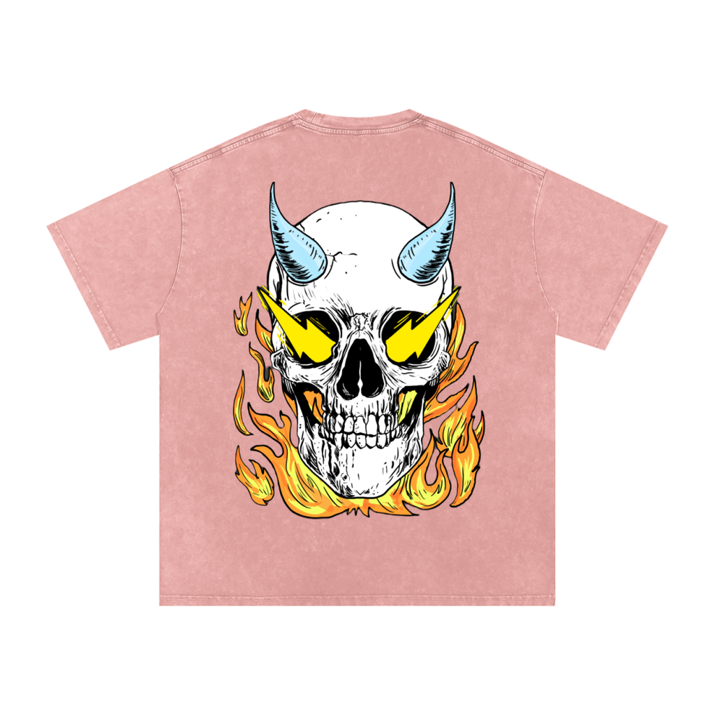 Snow Washed Oversized Cotton T-Shirt