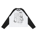 Unisex Striped Raglan Long Sleeve T-Shirt