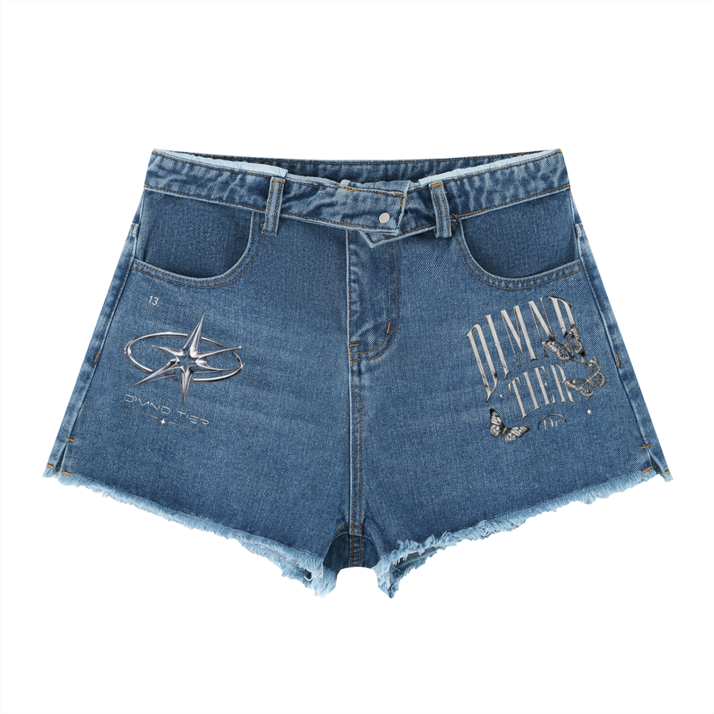 Women’s Vintage Wash High Rise Denim Shorts