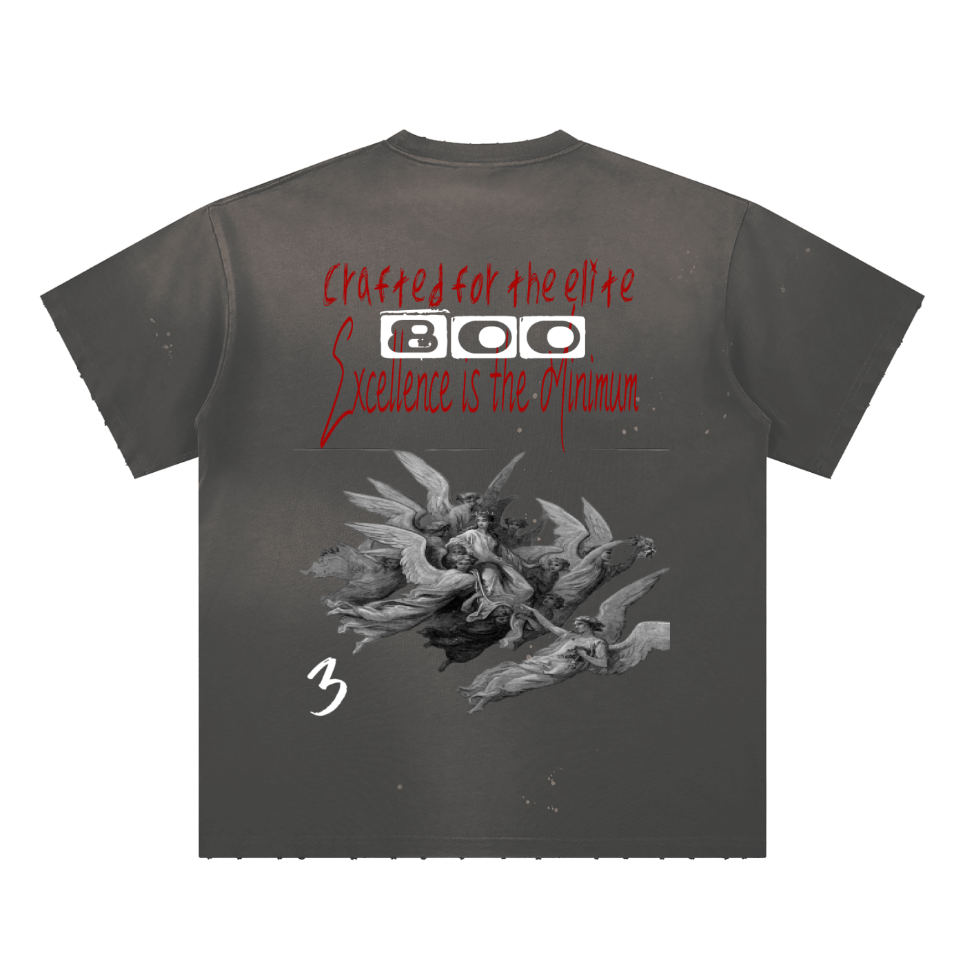 Hand-Frayed Sunfade Paint Splatter T-Shirt