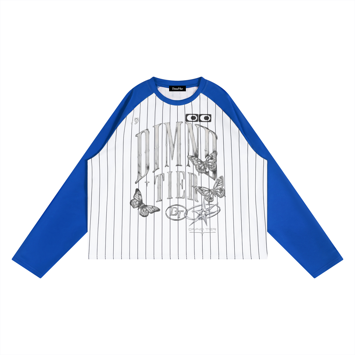 Unisex Striped Raglan Long Sleeve T-Shirt