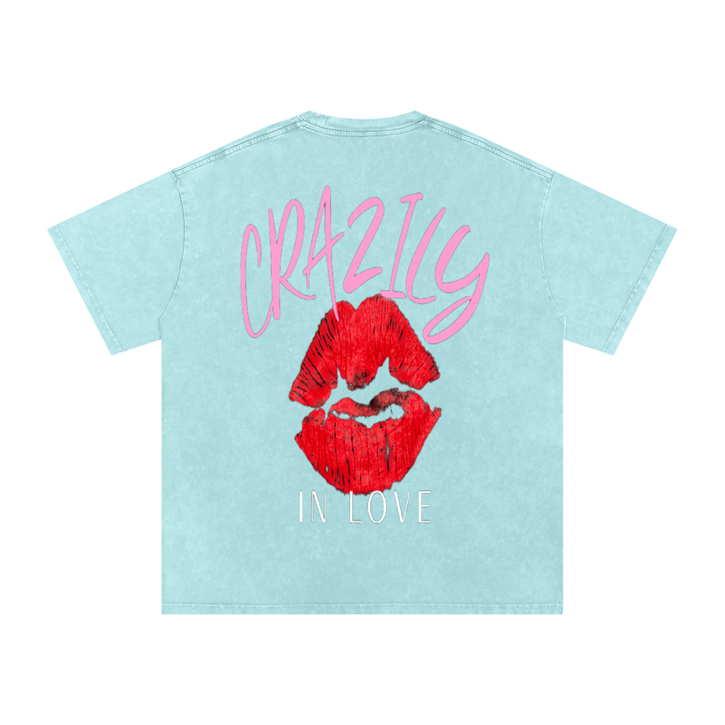 Snow Washed Oversized Cotton T-Shirt