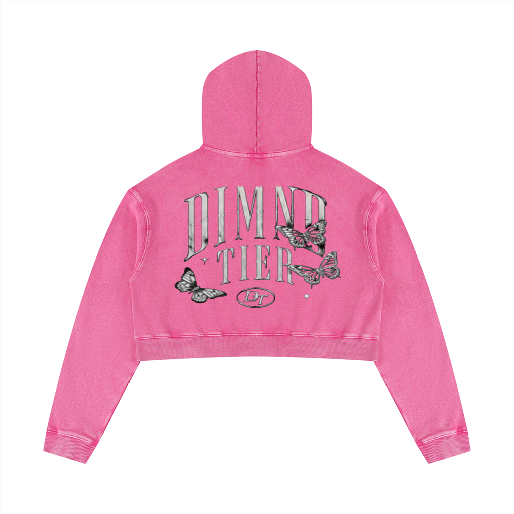 Women’s Mineral Washed Crop Hoodie