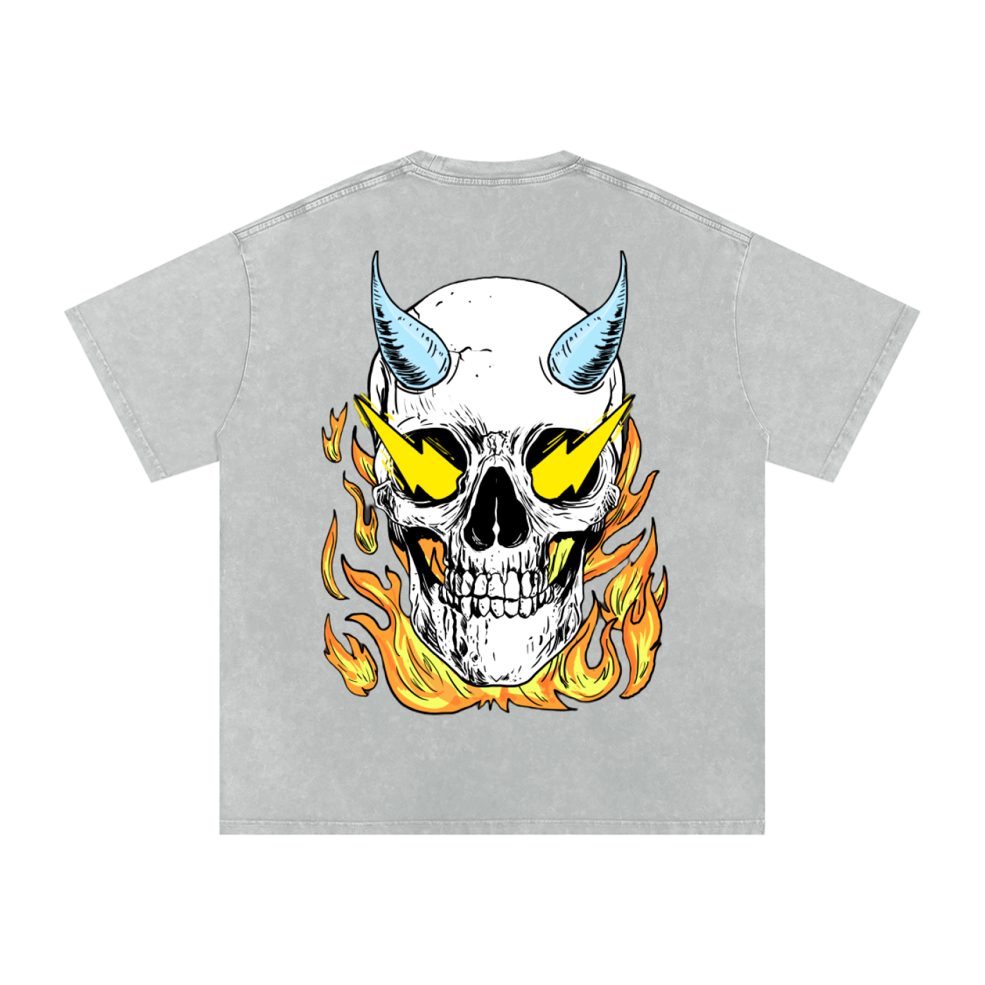 Snow Washed Oversized Cotton T-Shirt