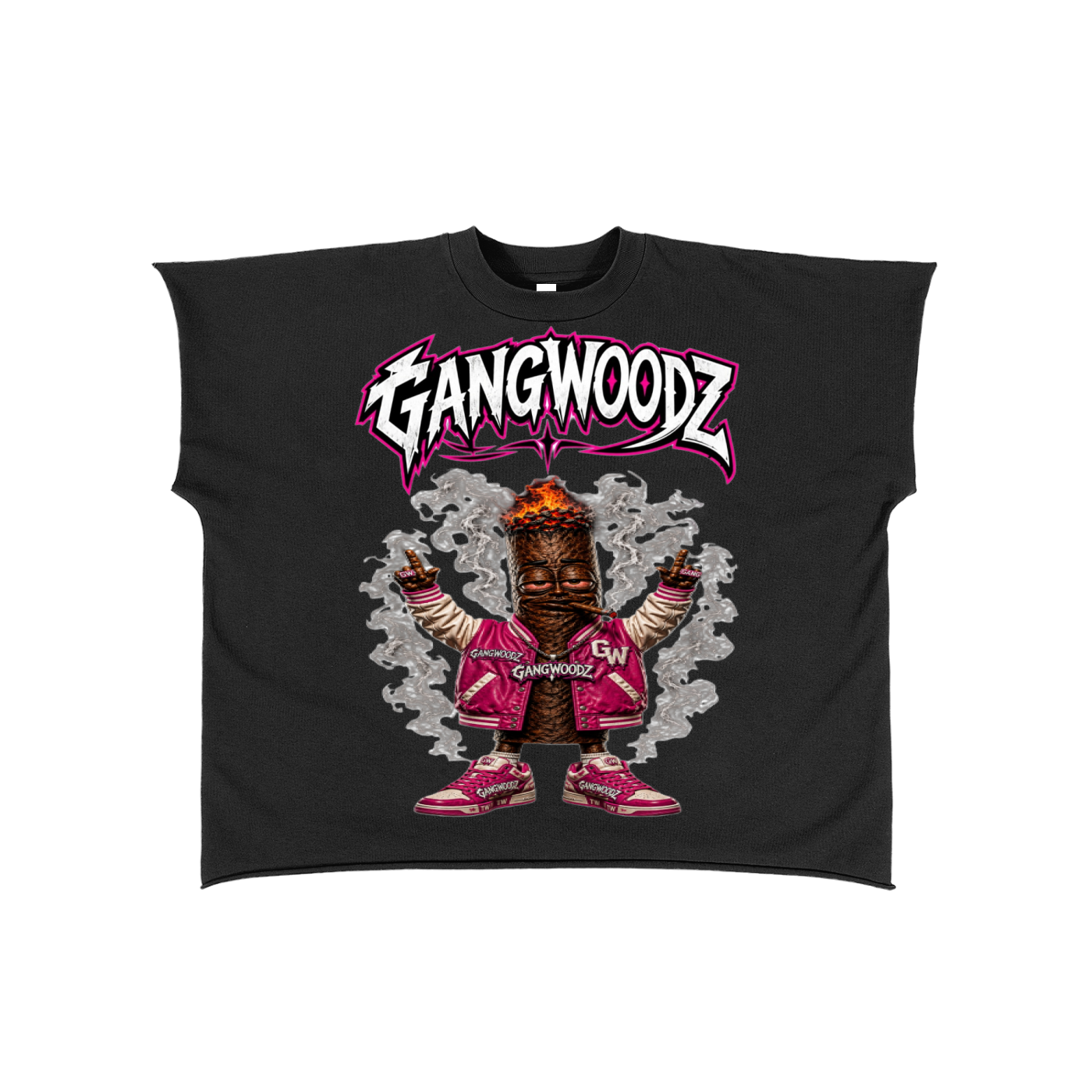 Raw Edge Boxy Non-Shrink T-Shirt