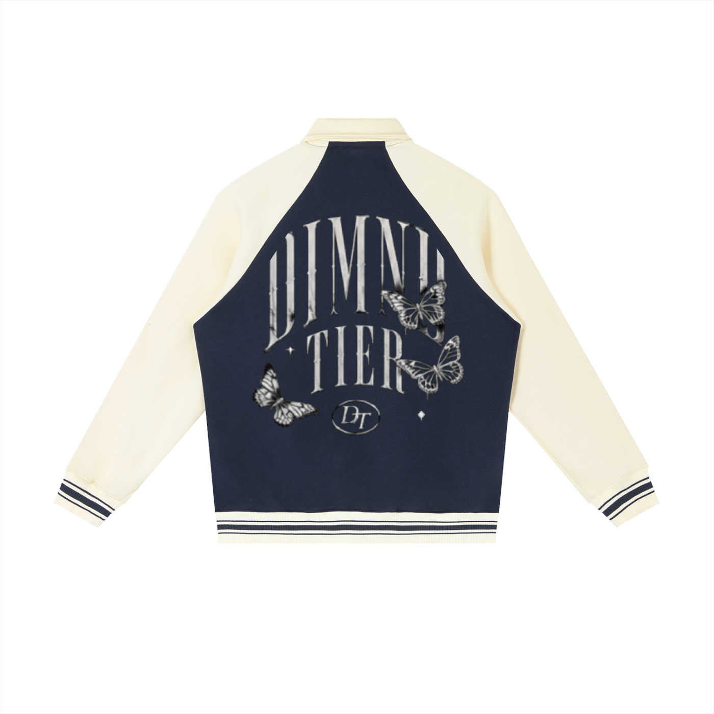 Contrast Raglan Sleeve Baseball Jacket