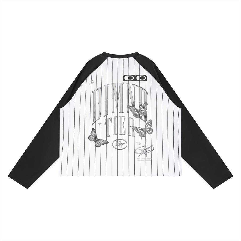 Unisex Striped Raglan Long Sleeve T-Shirt
