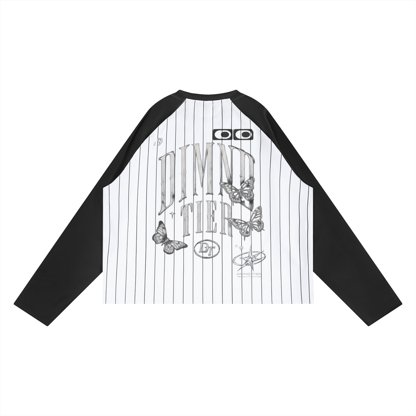 Unisex Striped Raglan Long Sleeve T-Shirt
