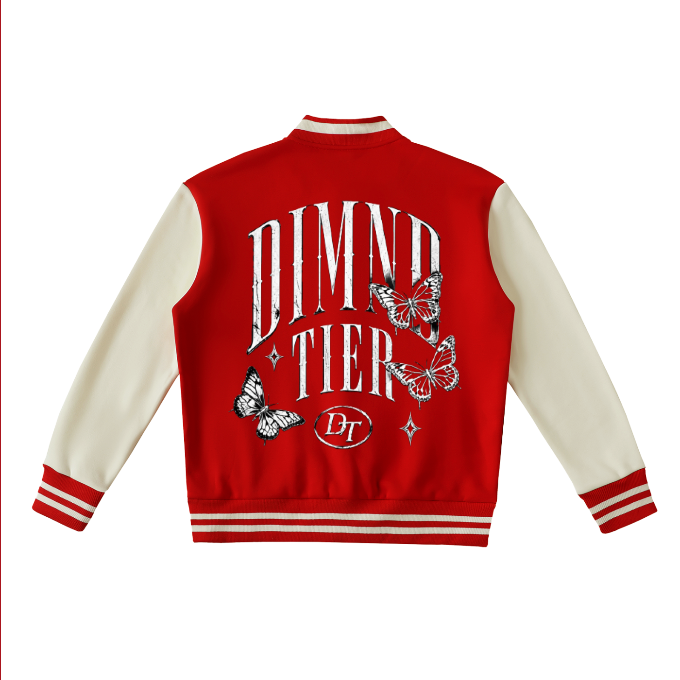 Two-Tone Fleeced Varsity Jacket