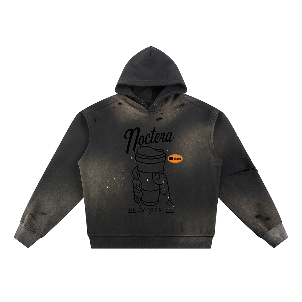 Sun Fade Frayed Fleece Hoodie