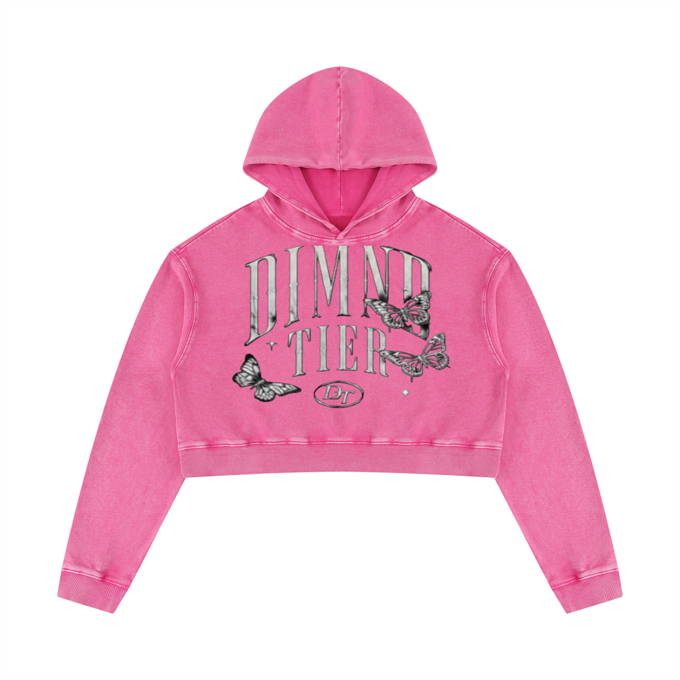 Women’s Mineral Washed Crop Hoodie
