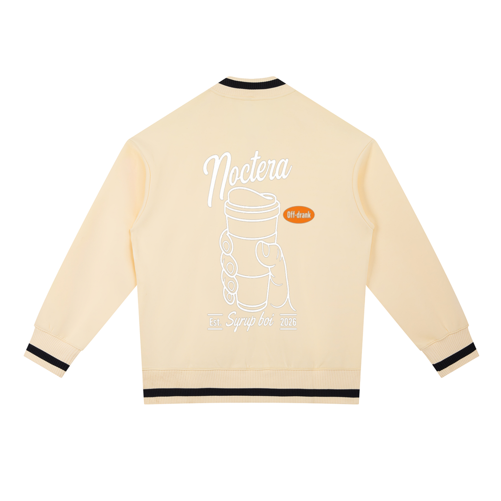 Contrast Piping Zip Bomber Jacket