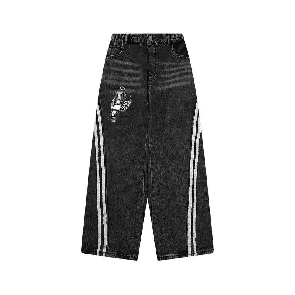 Kid’s Vintage Wash Side Stripe Jeans