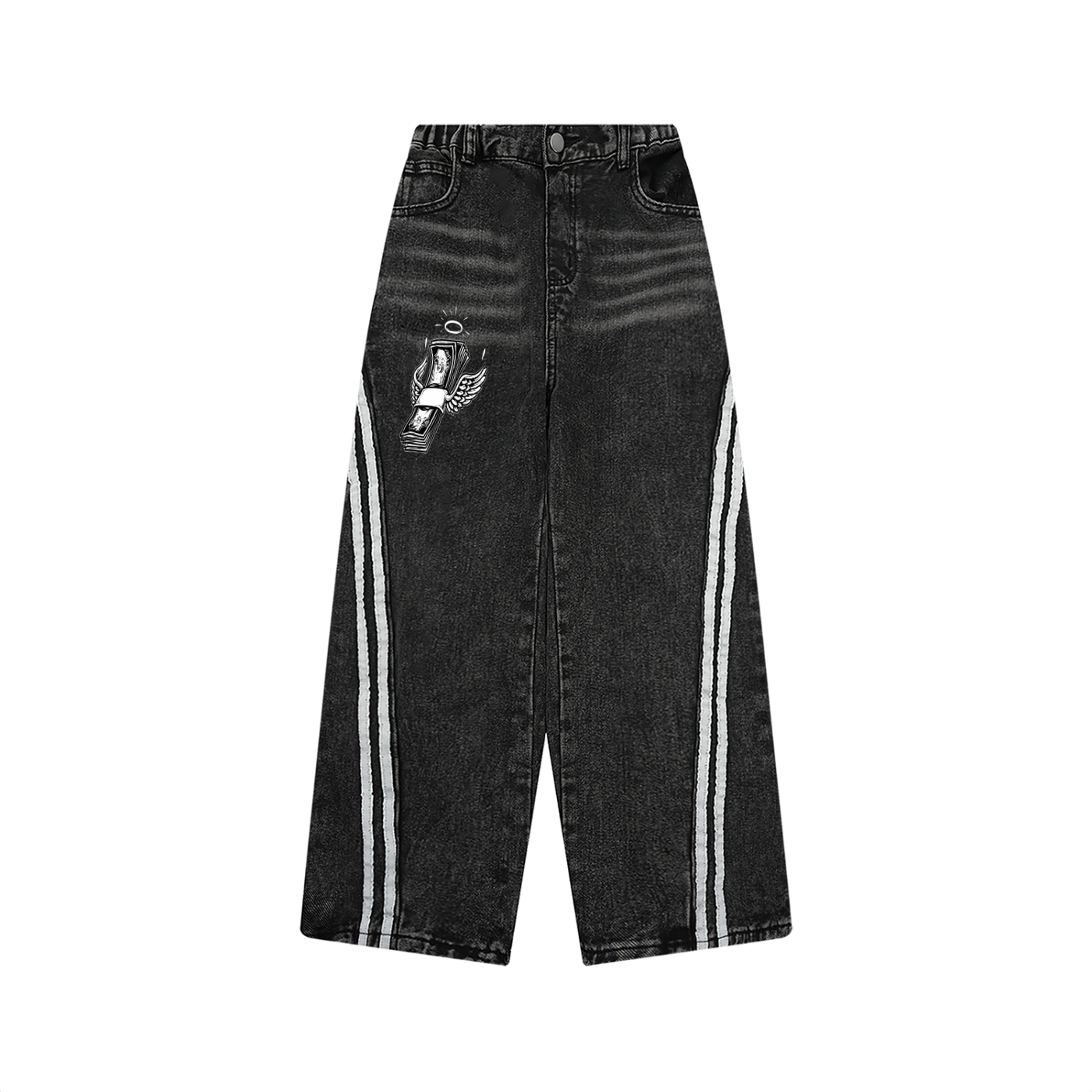 Kid’s Vintage Wash Side Stripe Jeans