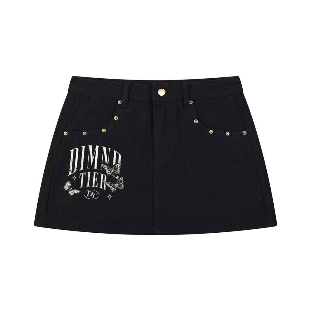 Women's Studded Denim Mini Skirt