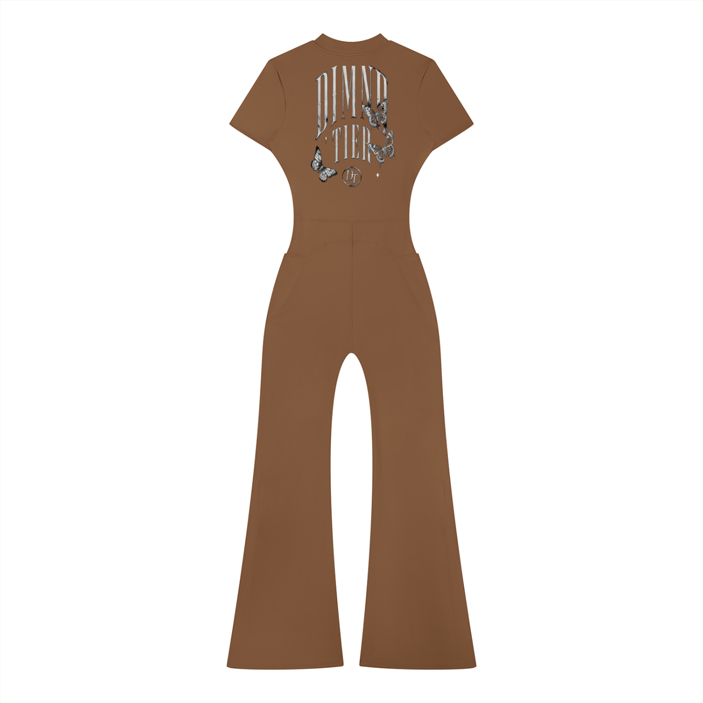 Women’s Tight Flared Leg Quarter-Zip Jumpsuit