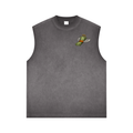 Flymoney Washed Vintage Tank Top big flamin B on back