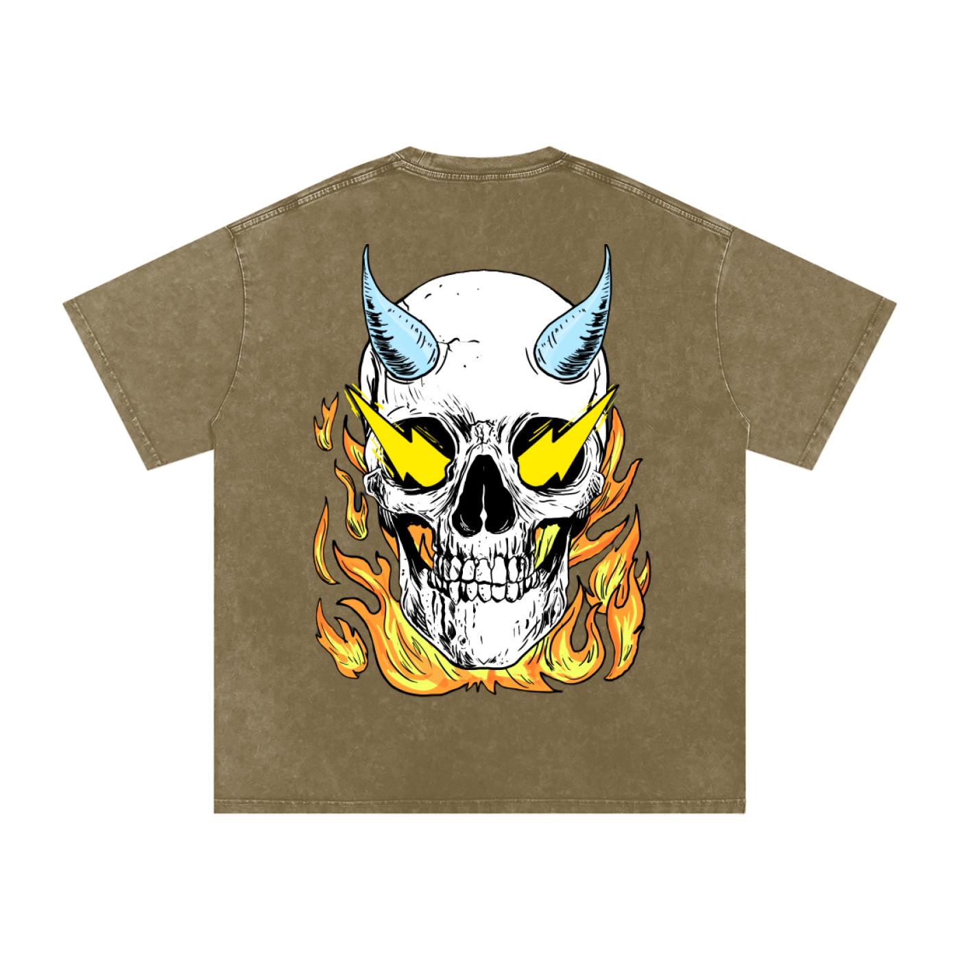 Snow Washed Oversized Cotton T-Shirt