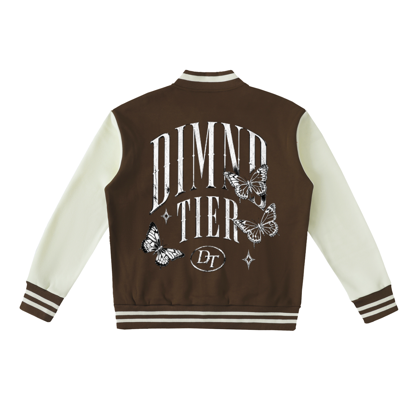 Two-Tone Fleeced Varsity Jacket