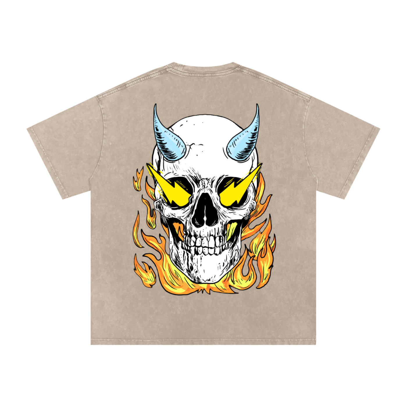 Snow Washed Oversized Cotton T-Shirt