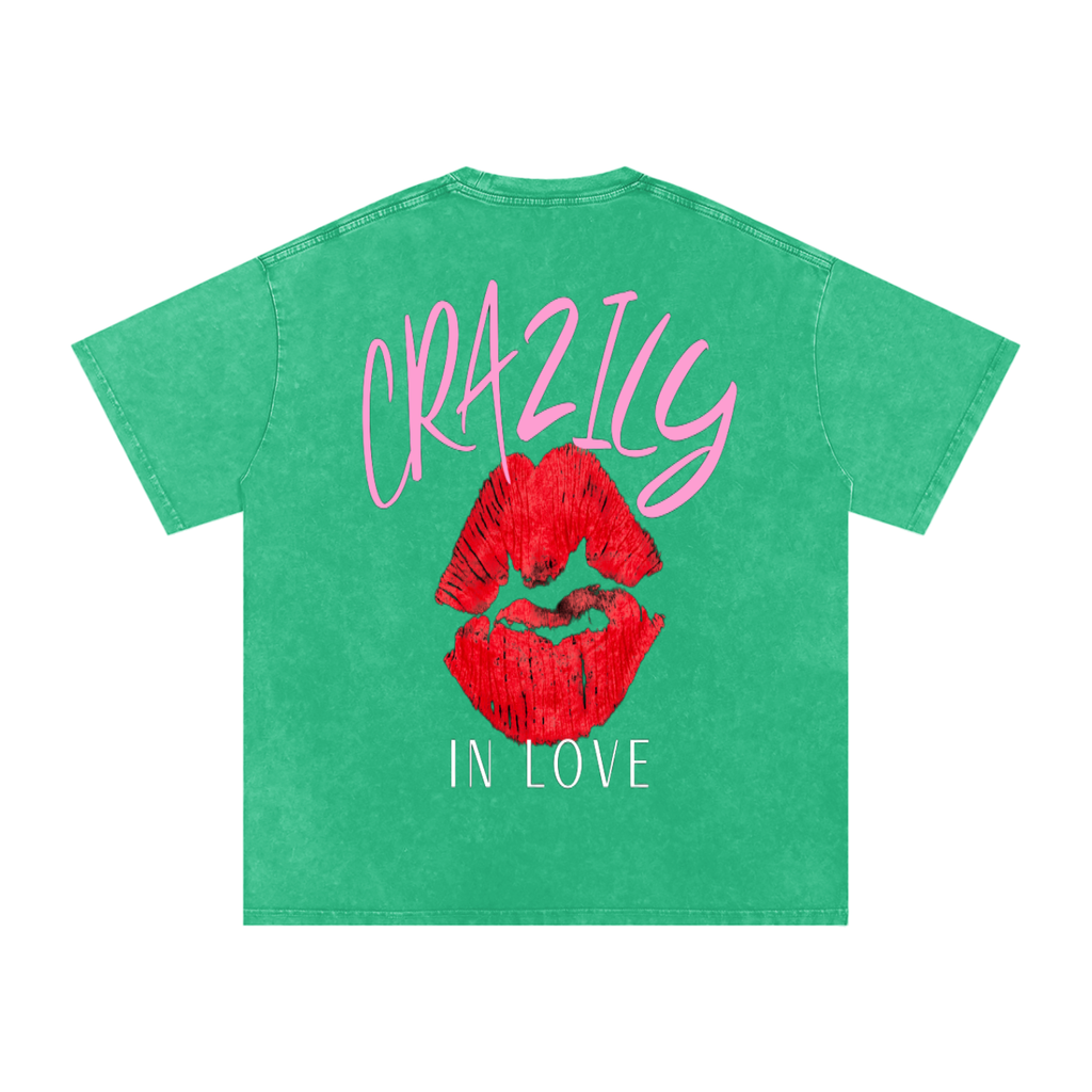 Snow Washed Oversized Cotton T-Shirt