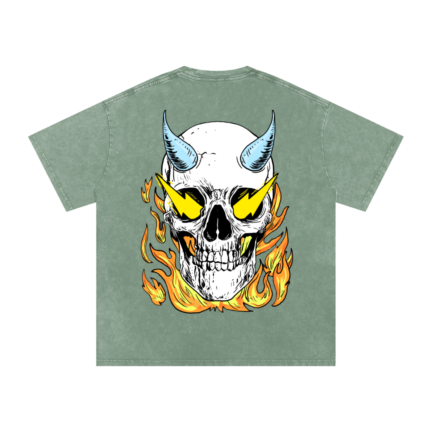 Snow Washed Oversized Cotton T-Shirt