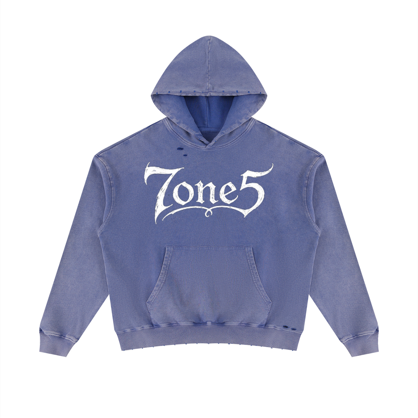 Unisex Mineral Wash Distressed Hoodie