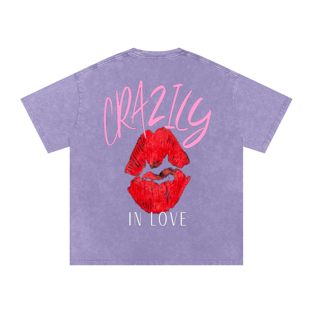 Snow Washed Oversized Cotton T-Shirt