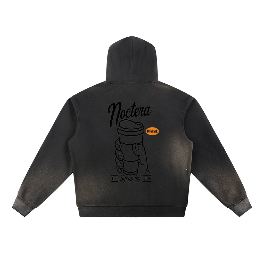 Sun Fade Frayed Fleece Hoodie