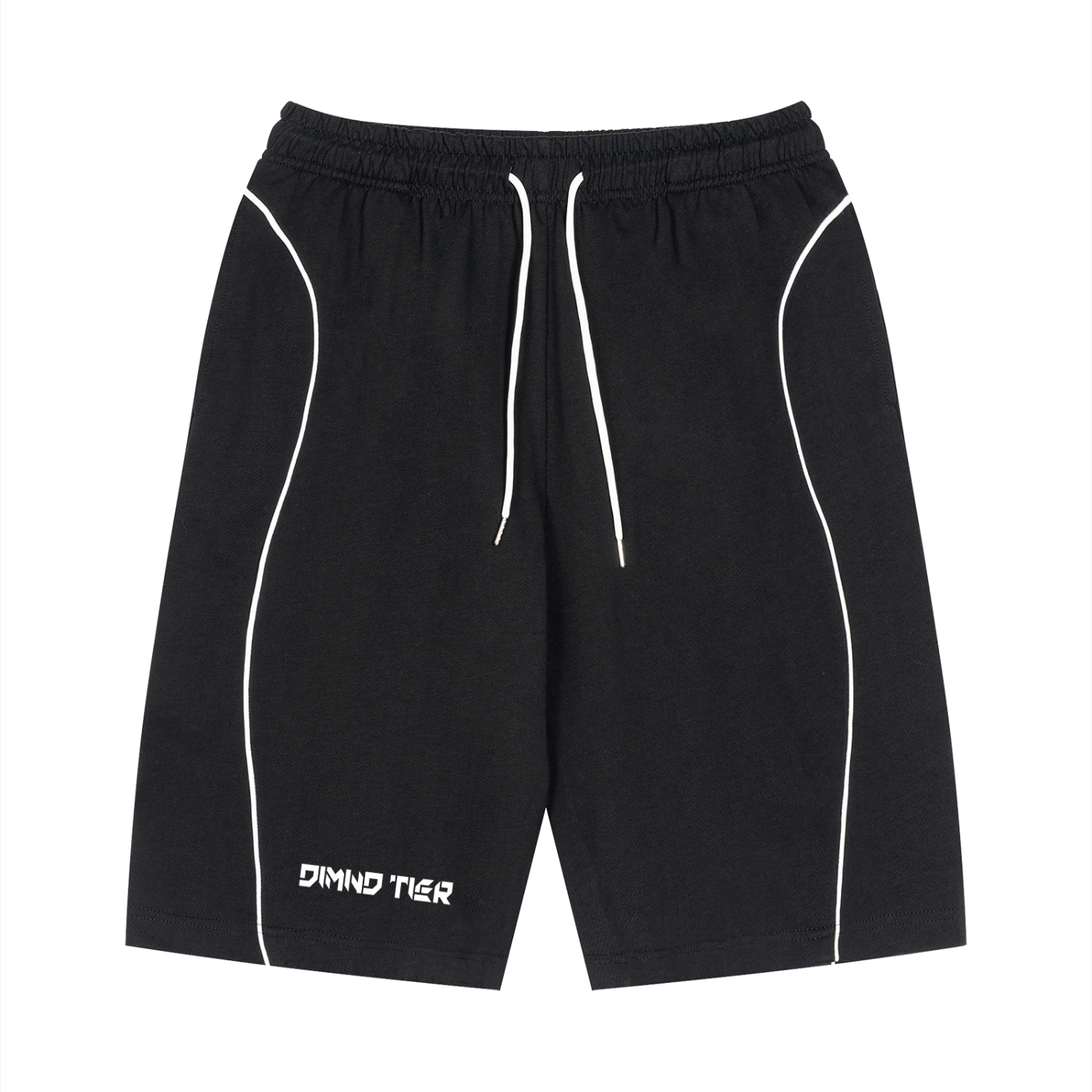 Unisex Piping Drawstring Shorts