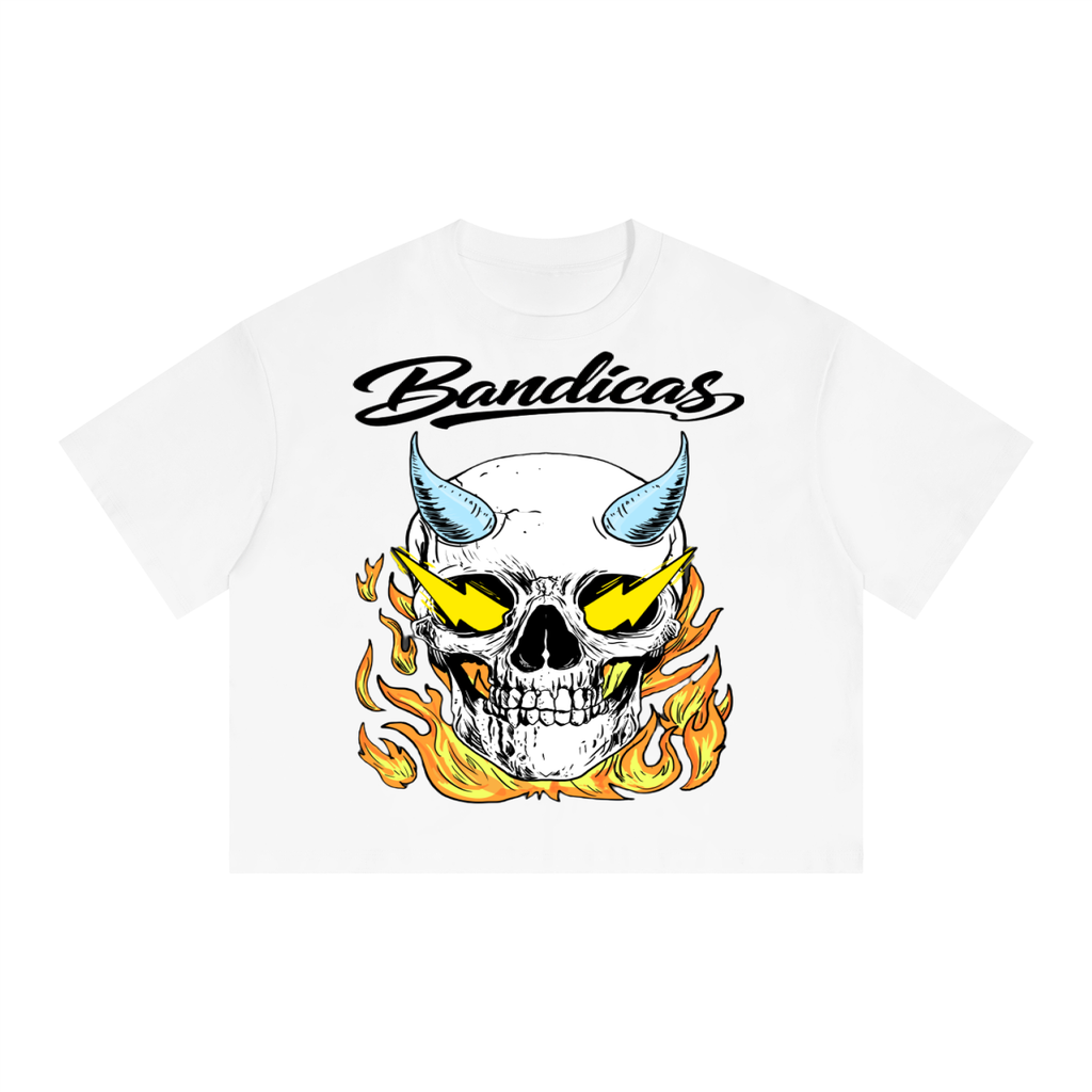 Unisex Boxy Drop Shoulder Crop T-Shirt