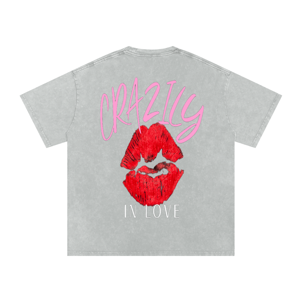 Snow Washed Oversized Cotton T-Shirt
