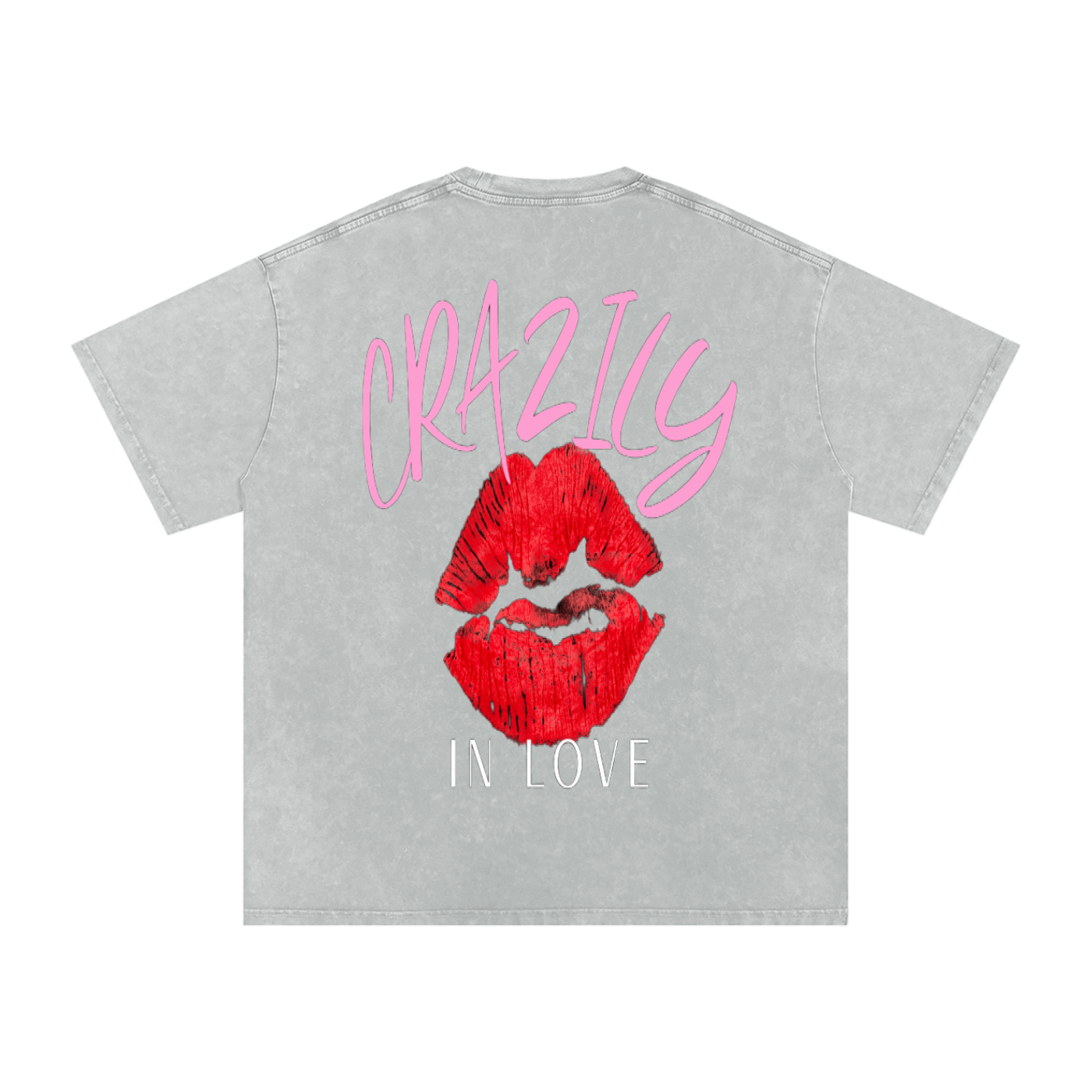 Snow Washed Oversized Cotton T-Shirt