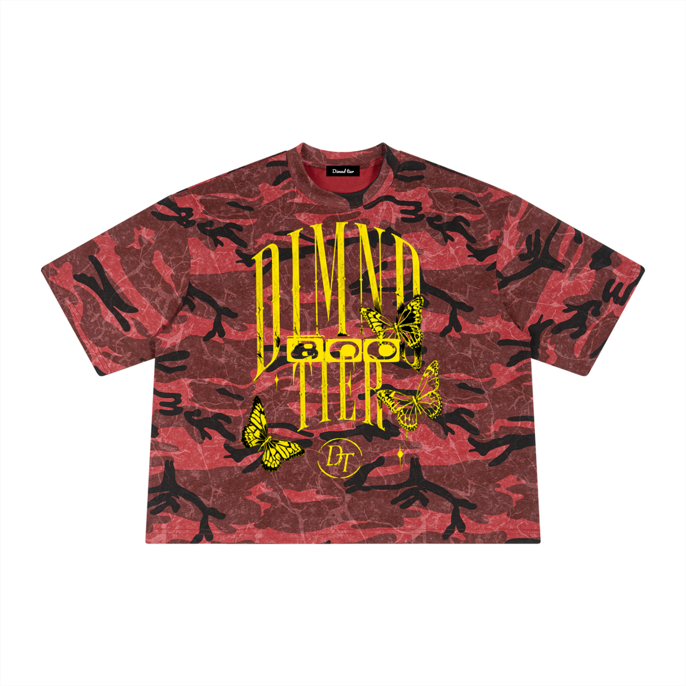 Unisex Boxy Camo Print T-Shirt
