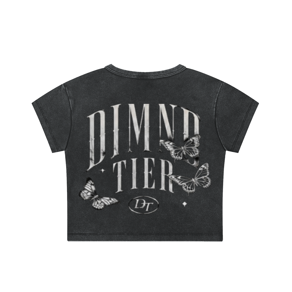Girls Snow Washed Crop Top